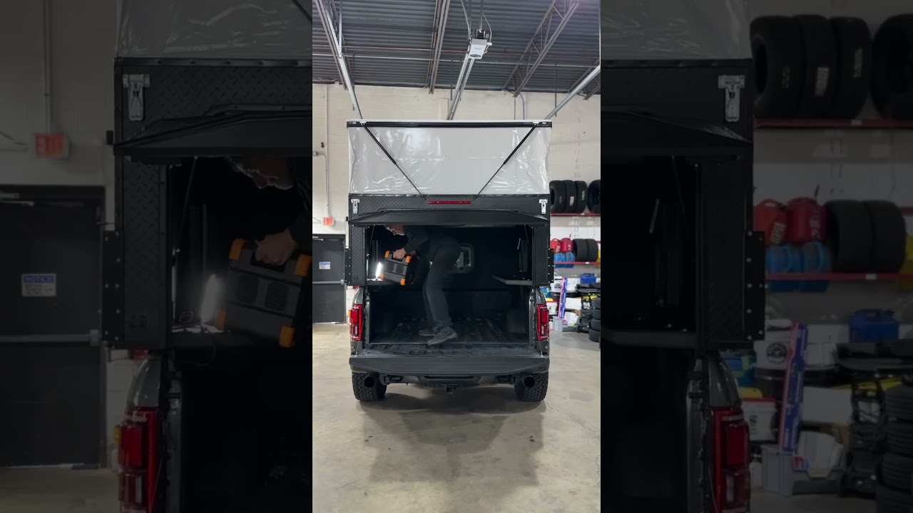 Project M Four Wheel Camper freshly installed on this new Ford Raptor!