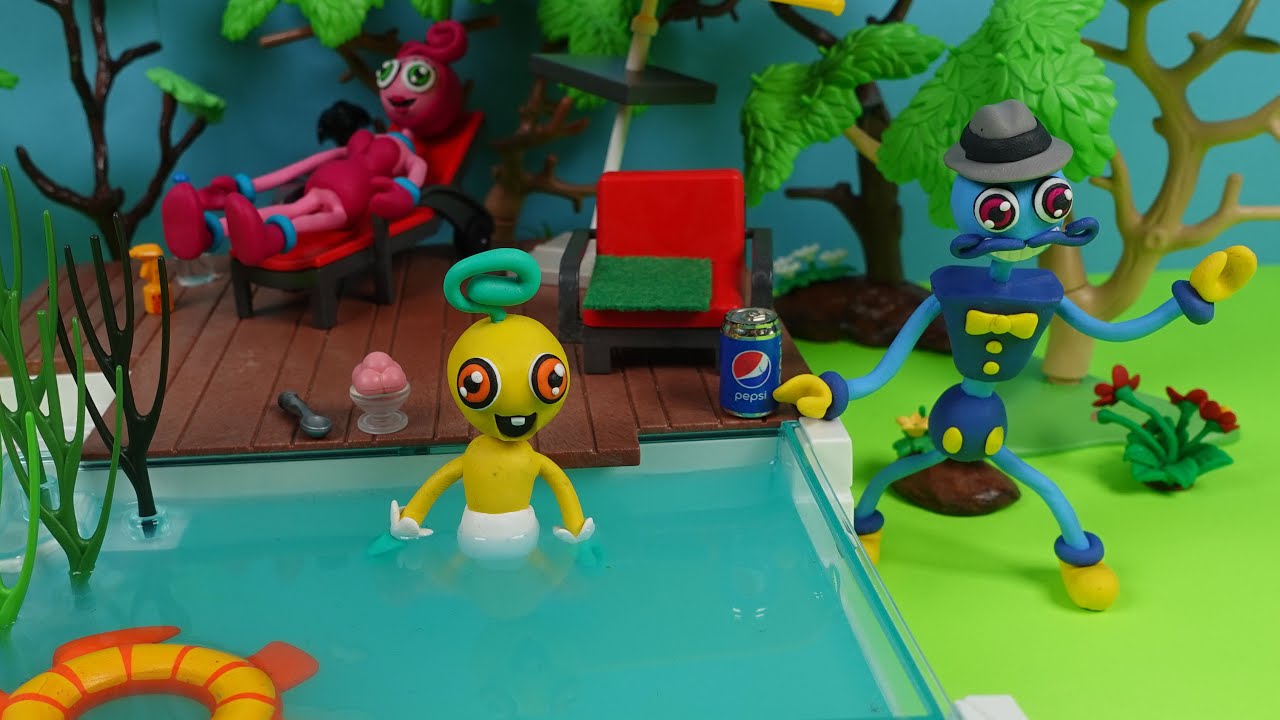 DIY  Baby Long Legs in Long Legs Family diorama - Polymer Clay