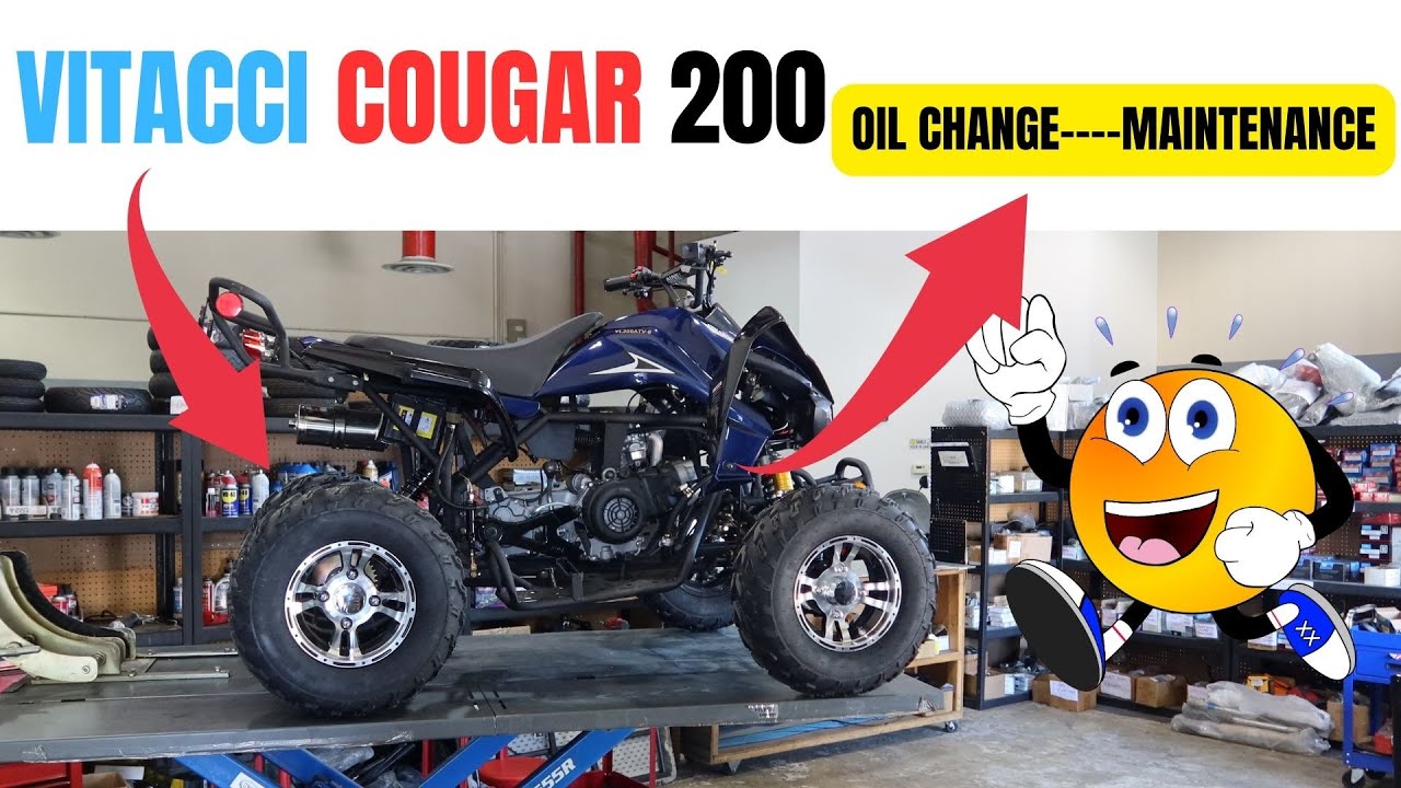 VITACCI COUGAR 200 OIL CHANGE AND MAINTENANCE |  SCOOTERATVSALES.COM