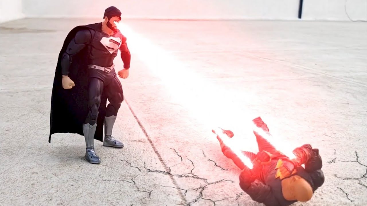Superman vs Black adam  stop motion | action figure stop motion | Ak animation studio