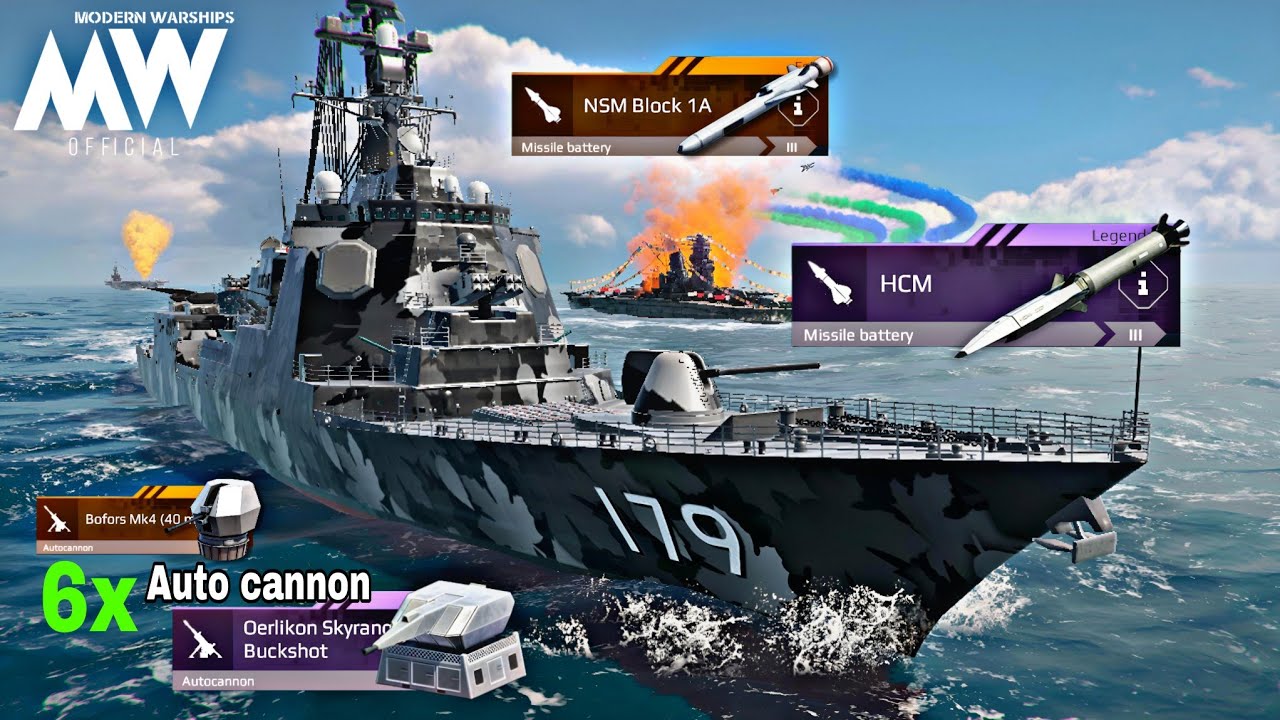JS Maya - After Buff 6x Auto cannon with fast spam build 🔥- Modern Warships