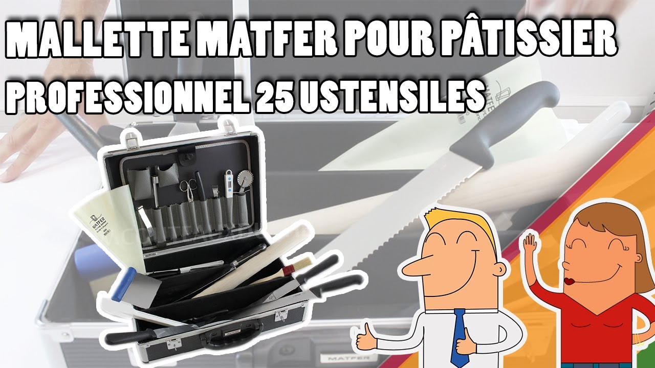 Présentation de la mallette pour pâtissier Matfer 25 ustensiles pro