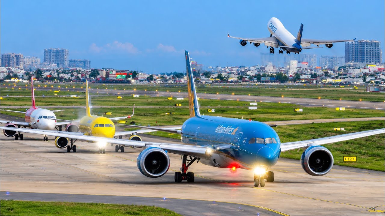 ✈️🇻🇳 4K ULTIMATE 2 HOURS Ho Chi Minh City Airport Plane Spotting Experience [SGN]