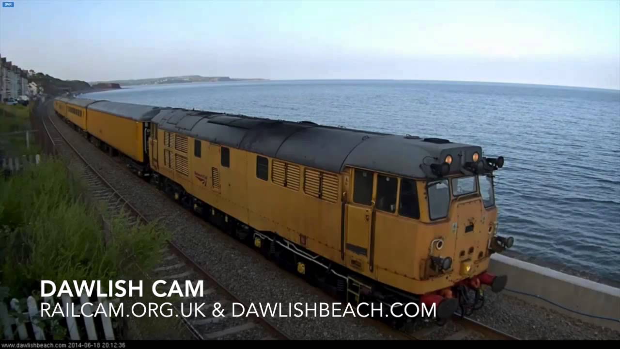Driver of Network Rail 31233 stops for a chat with Dawlish Cam - 18th June 2014.