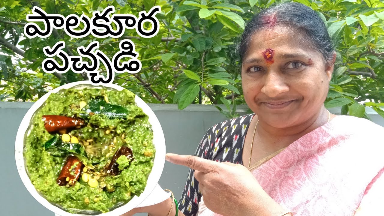 పాలకూర పచ్చడి రూచిగా ఇలా చేసుకోండి  | Paalakura Pachadi Recipe in Telugu| Palak Chutney |