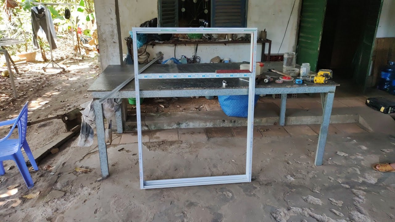 CÁCH LÀM CỬA SỔ LÙA 4 cánh có ô HẴM ở trên cho các bạn mới vào nghề/#ptvl #127