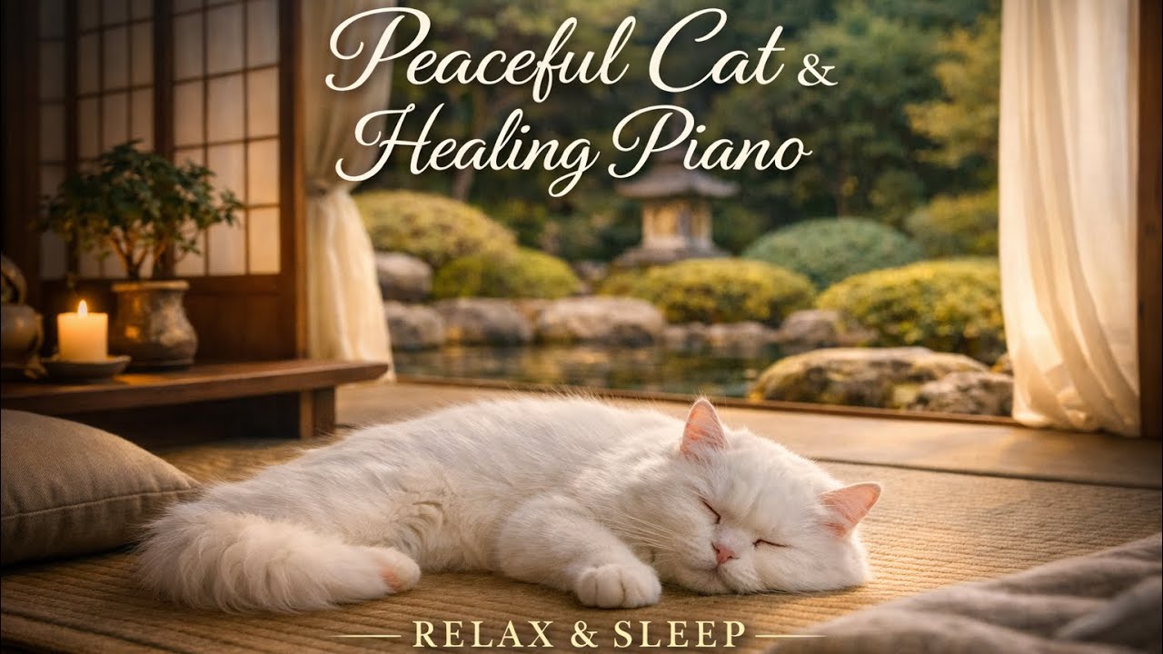 Deep Sleep Piano Music 🐈 Peaceful Cat Napping on the Engawa | 縁側で眠る猫の癒し時間🎼