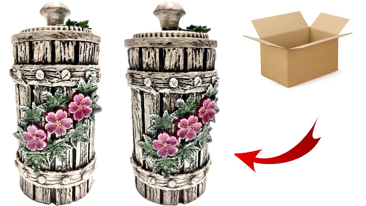DIY CARDBOARD BOX / BOX MADE OF CARDBOARD / CARDBOARD IDEAS