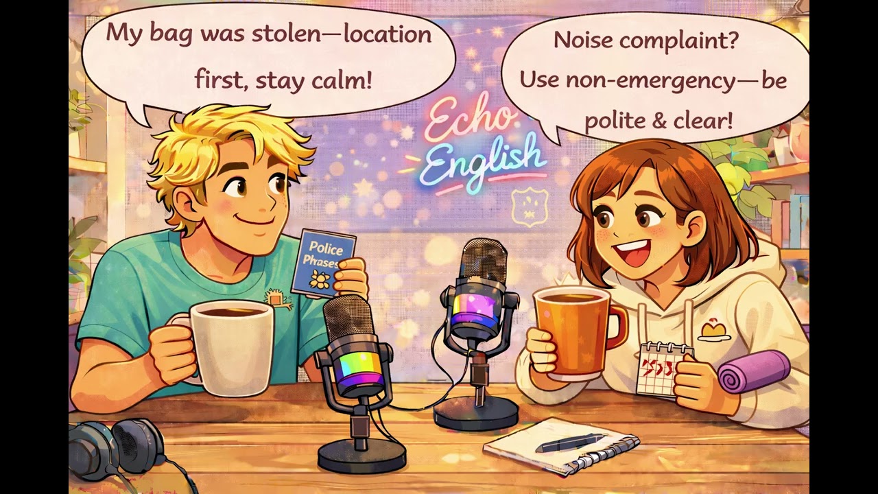 Emergency English | Echo English | Talk to Police + Safety Phrases 🚨🗣️#echoenglish