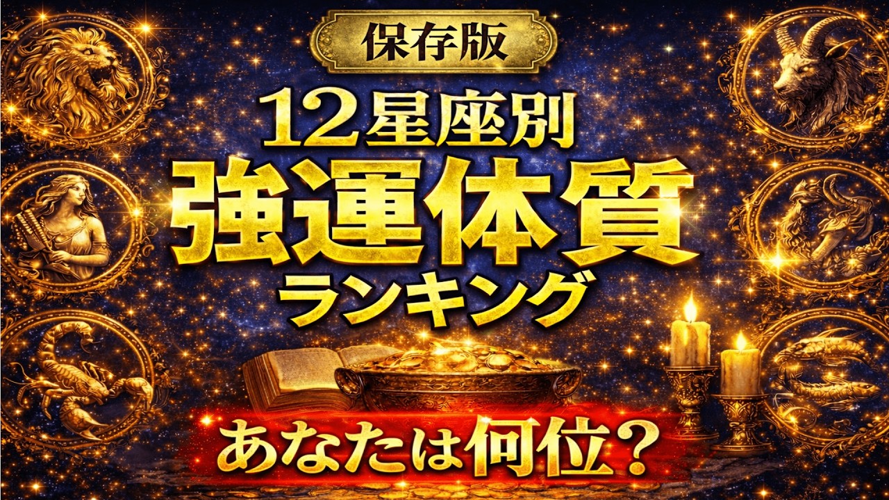 【保存版】生まれつき強運な星座ランキングTOP12！人生がなぜかうまくいく人の共通点【星占い】