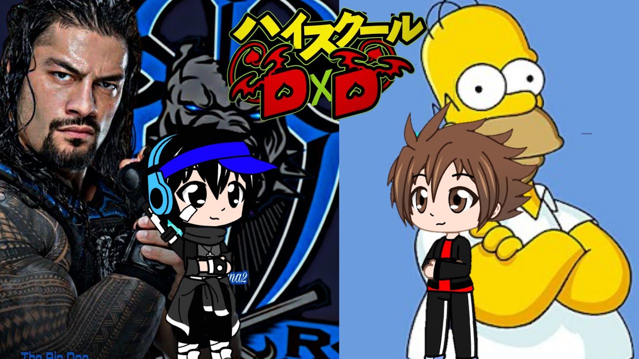 💥🍥el clan Gremory reacciona a issei es Homero Simpson y The Romano es Román reigns 💥🍥