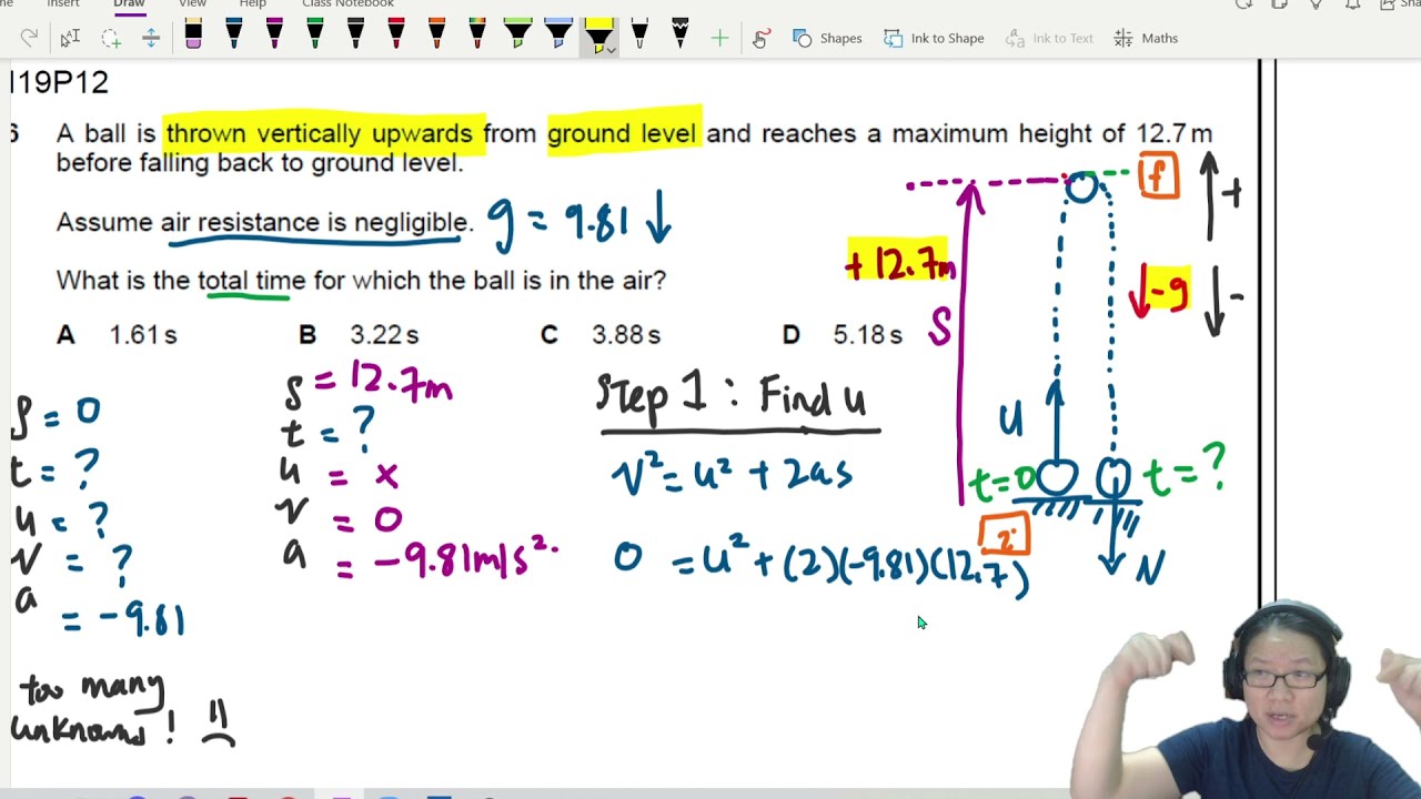 2.3b Freefall in Two Directions (1D) | AS Kinematics | Cambridge A Level Physics