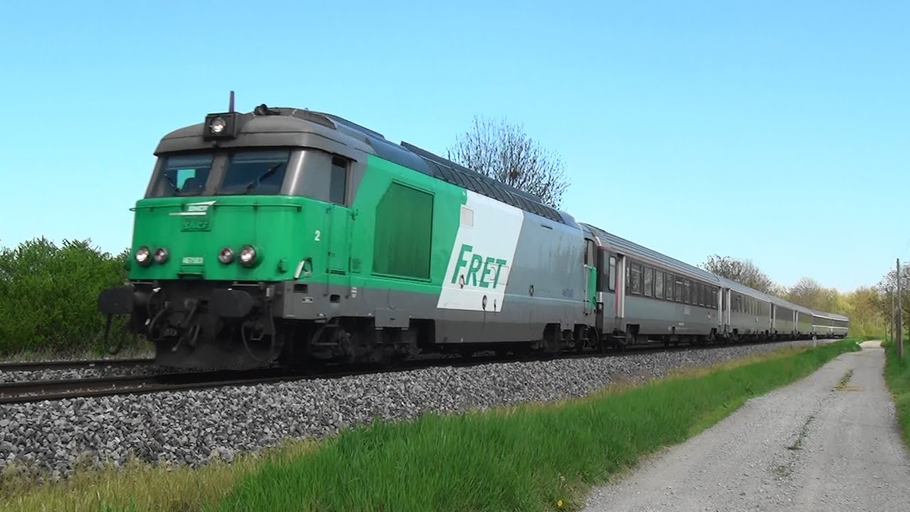 Le BB67503 Fret emm&egrave;ne ce train Corail sur Tours