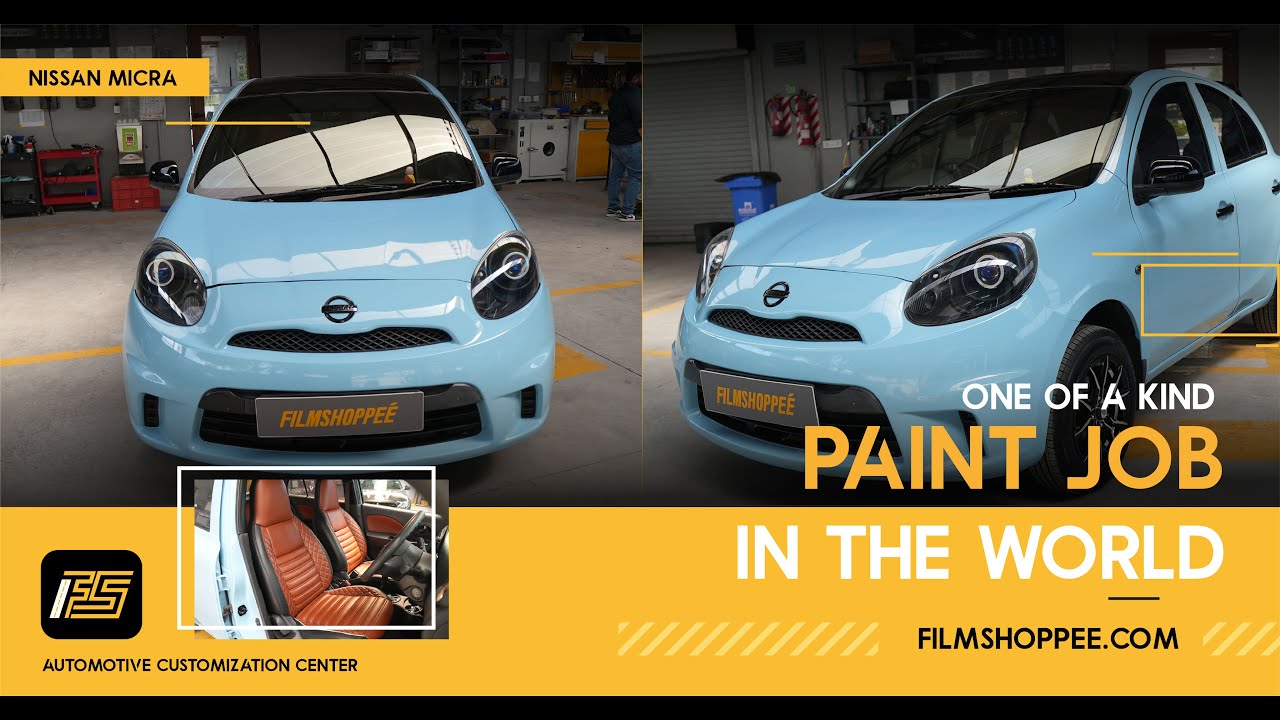 World 1st Nissan Micra to Get this Paint | Miami Blue | Customised Interior | Filmshoppee Surat
