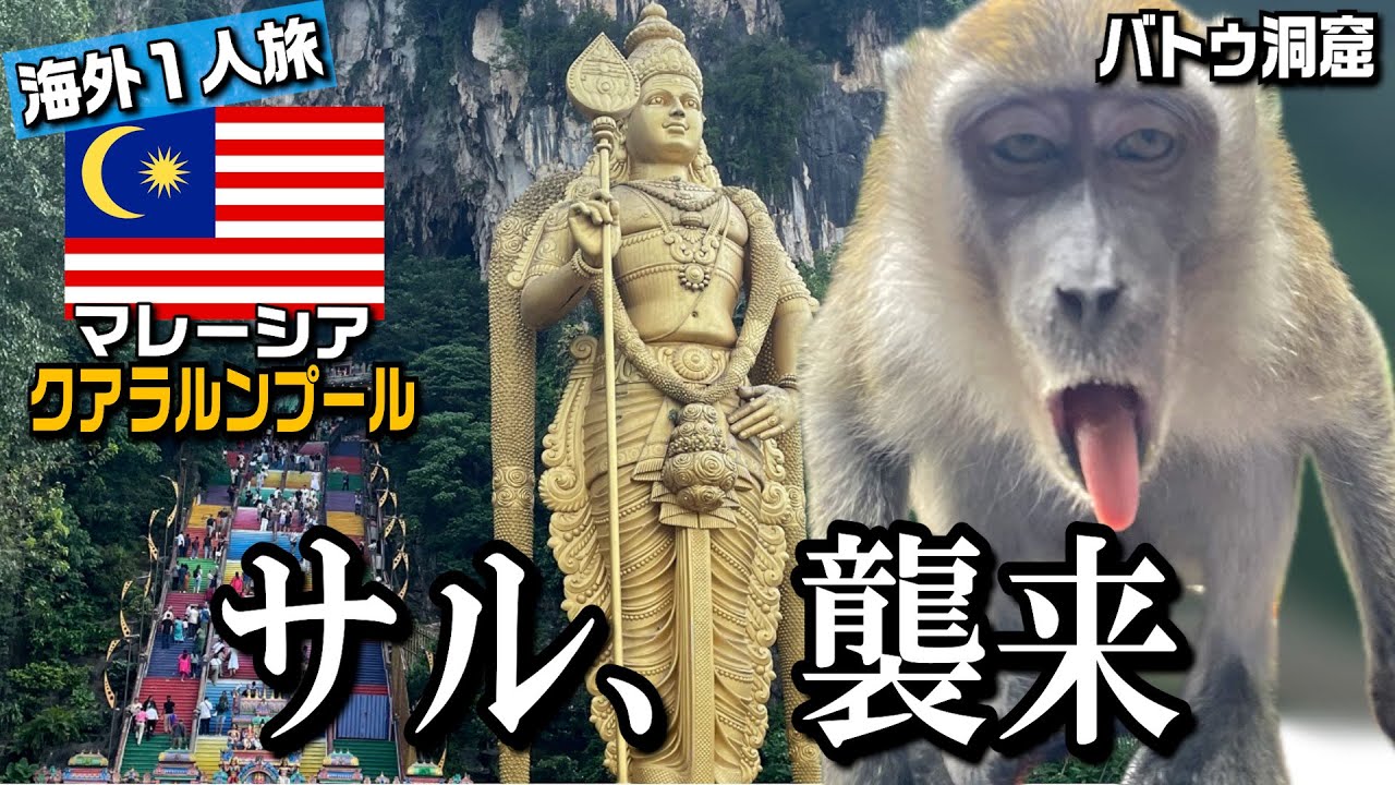 サルに襲撃された... バトゥ洞窟・KLCC・ムルデカ広場を巡るクアラルンプール半日ツアー！【海外1人旅 in マレーシア】