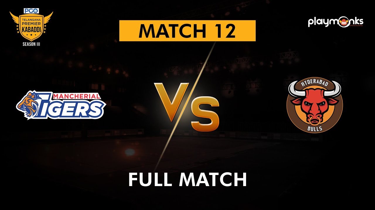 Mancherial Tigers VS Hyderabad Bulls Full Match - 12 || Telangana Premier Kabaddi Season 3