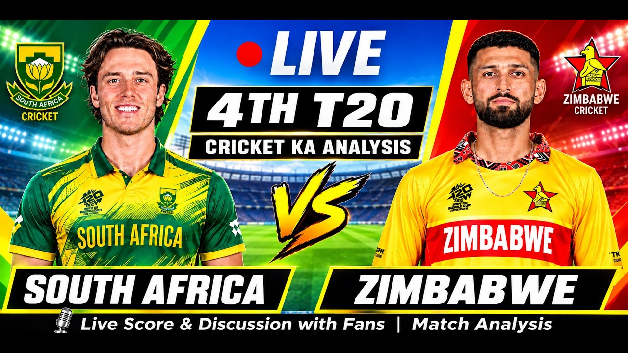 South Africa Vs Zimbabwe 4th T20 Match | Live Score Analysis & Discussion | SA vs ZIM Live