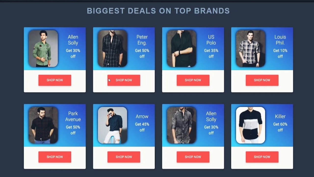 Responsive E-commerce Product Cards Tutorial via BOOTSTRAP & CSS
