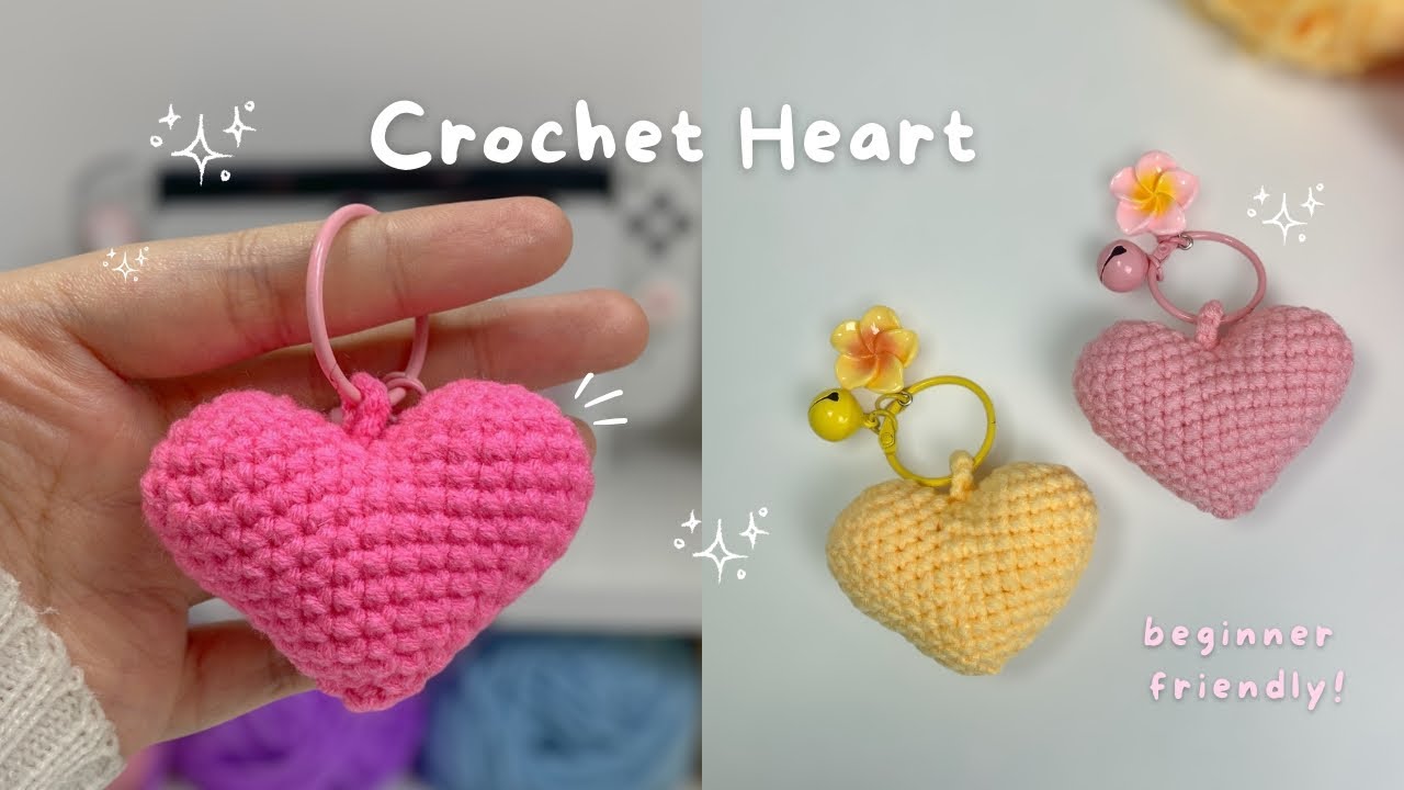 Crochet Heart Keychain | Easy Amigurumi Tutorial | Beginner Friendly | Step by Step