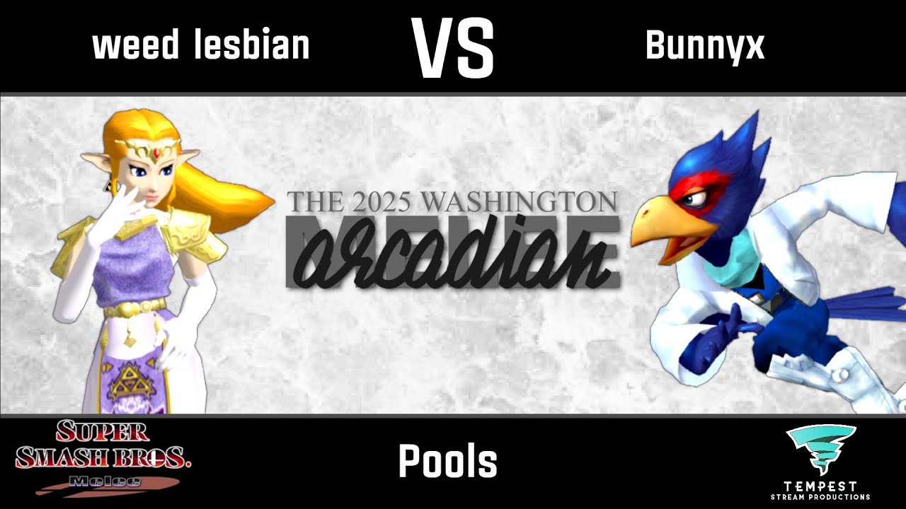 weed lesbian (Zelda) vs Bunnyx (Falco) - Melee Pools -  WA Melee Arcadian 2025