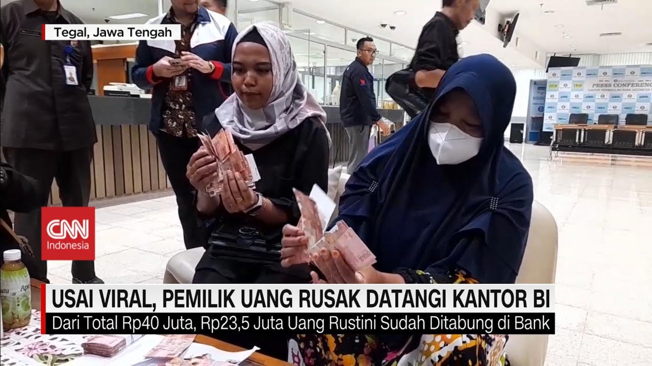 Pemilik Uang Rusak Asal Pekalongan Datangi BI Tegal, untuk Menukar Uang