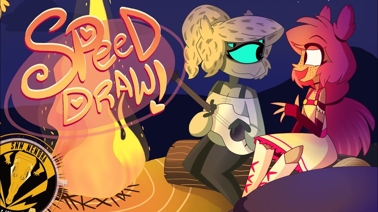 Speed Draw Timber Vivziepop Fanart: Campfire Redux