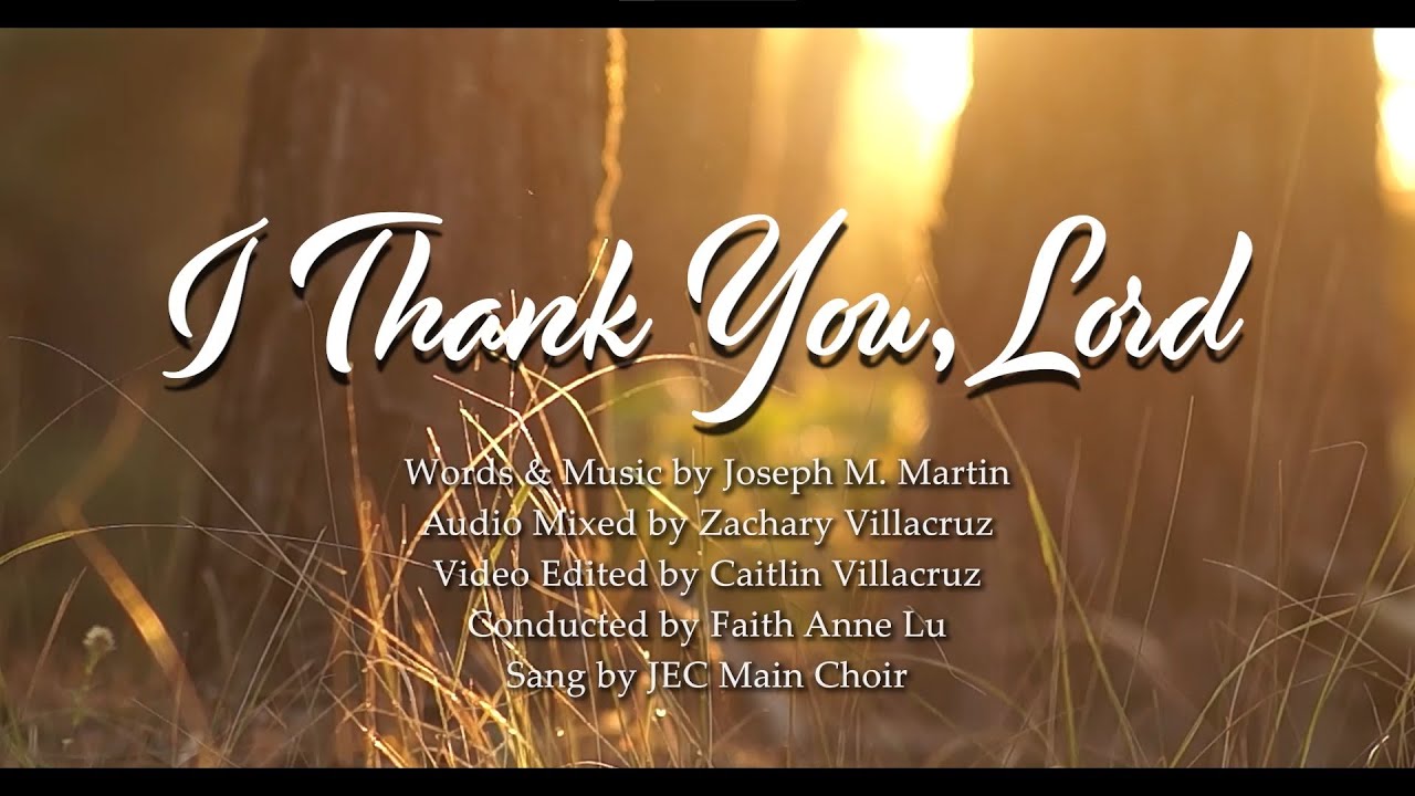 I Thank You, Lord