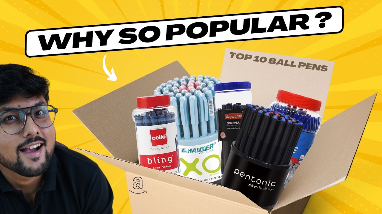 Top 10 Ball Pens Sold on Amazon India✨ Student Yard 🔥