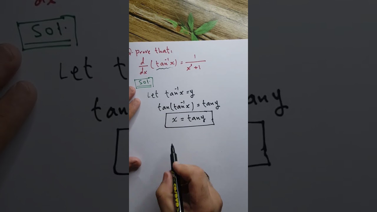 المحاضرة 31 (اثبات مشتقات معكوس الدوال المثلثية). نوار الأسدي