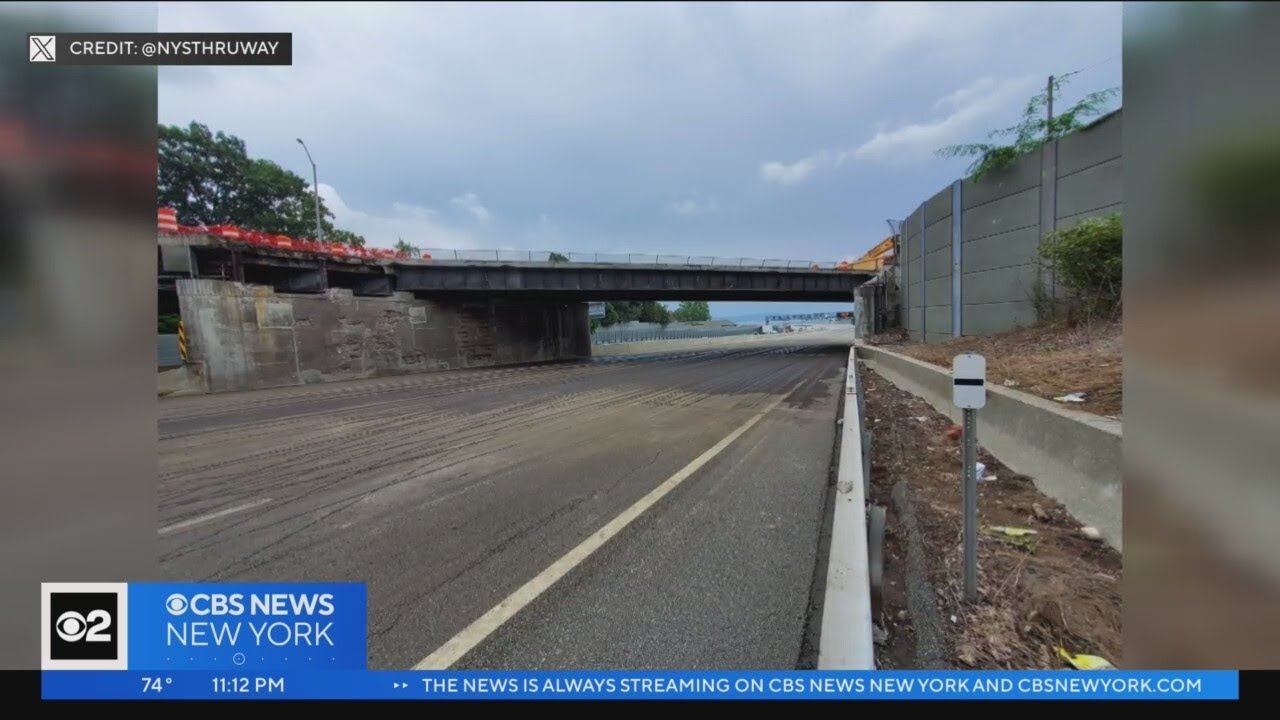 NYS Thruway in Rockland County reopened following overpass repairs