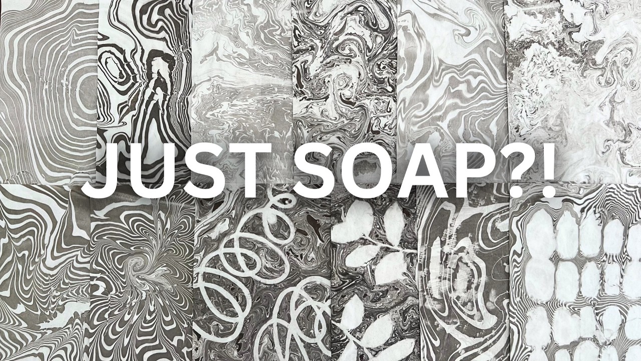 I Tried Paper Marbling Paper with Only Soap and Ink&hellip;The Results Are Stunning!