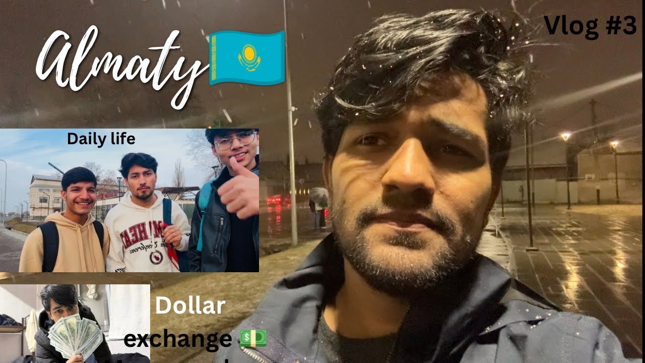 Vlog-3 | A Normal Day in Almaty | Money Exchange + Student Life 🇰🇿