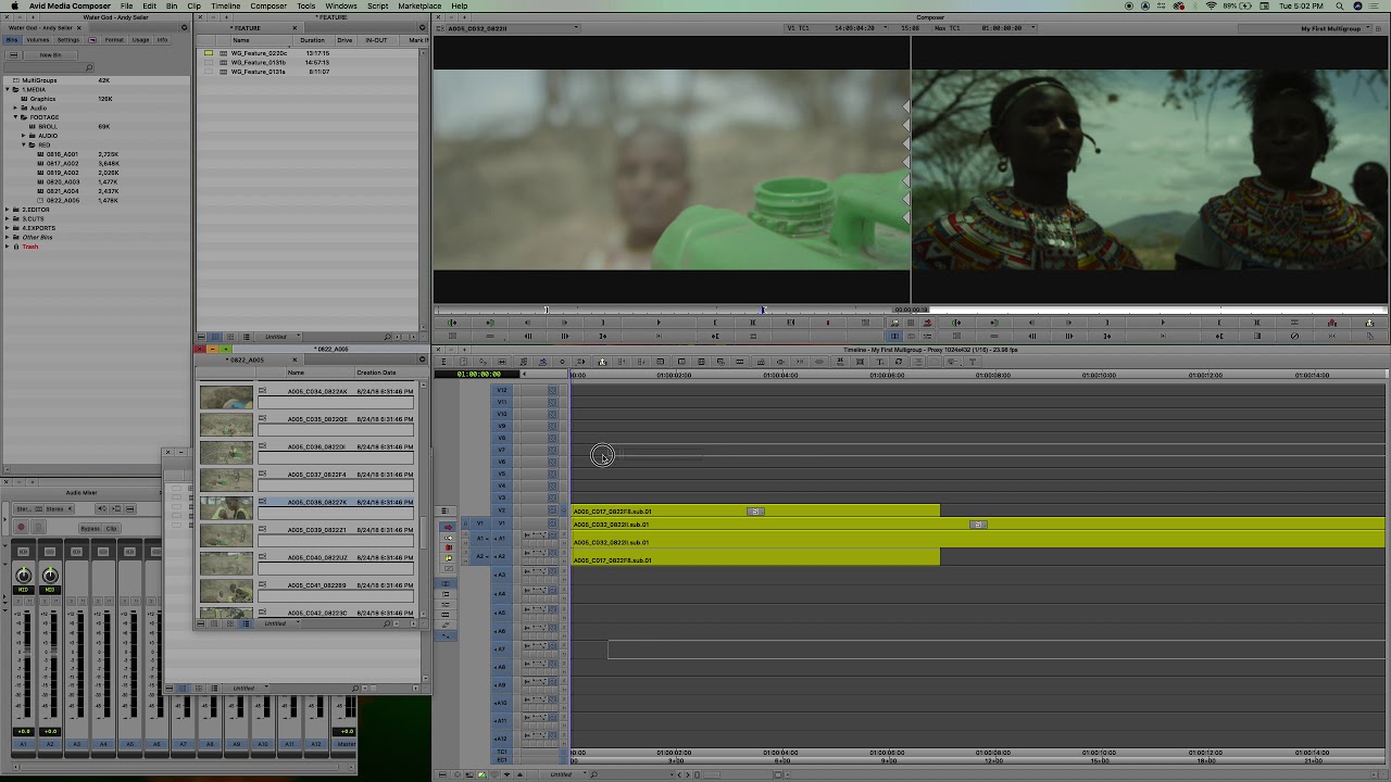 MultiGroups in AVID Media Composer