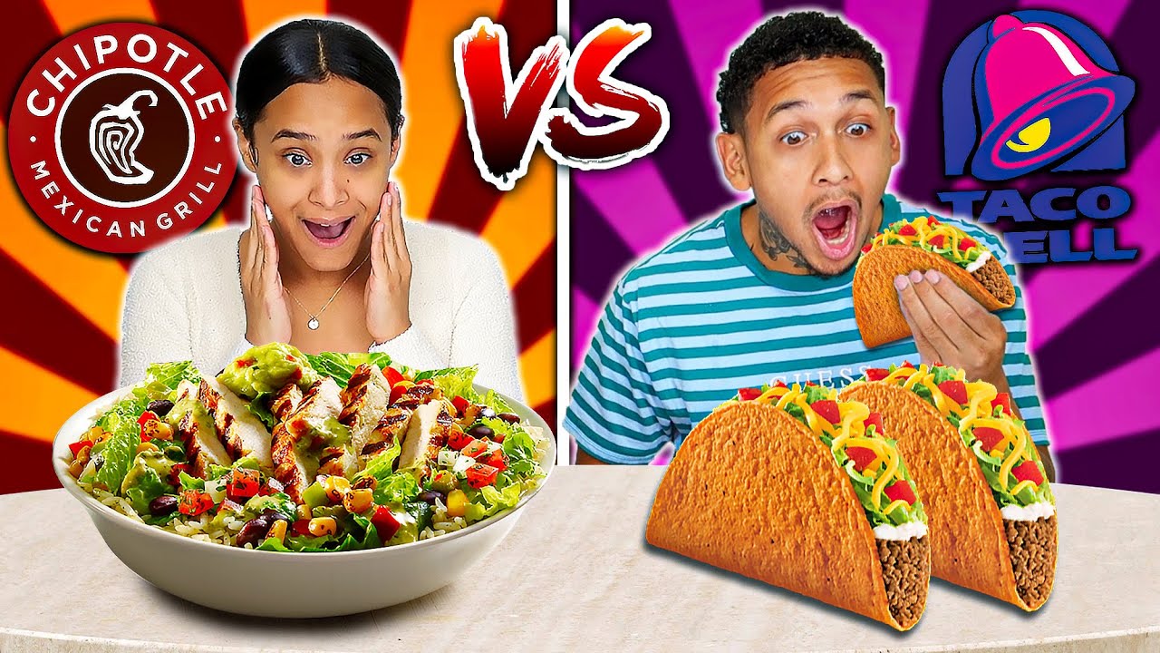 CHIPOTLE VS TACO BELL FOOD CHALLENGE!