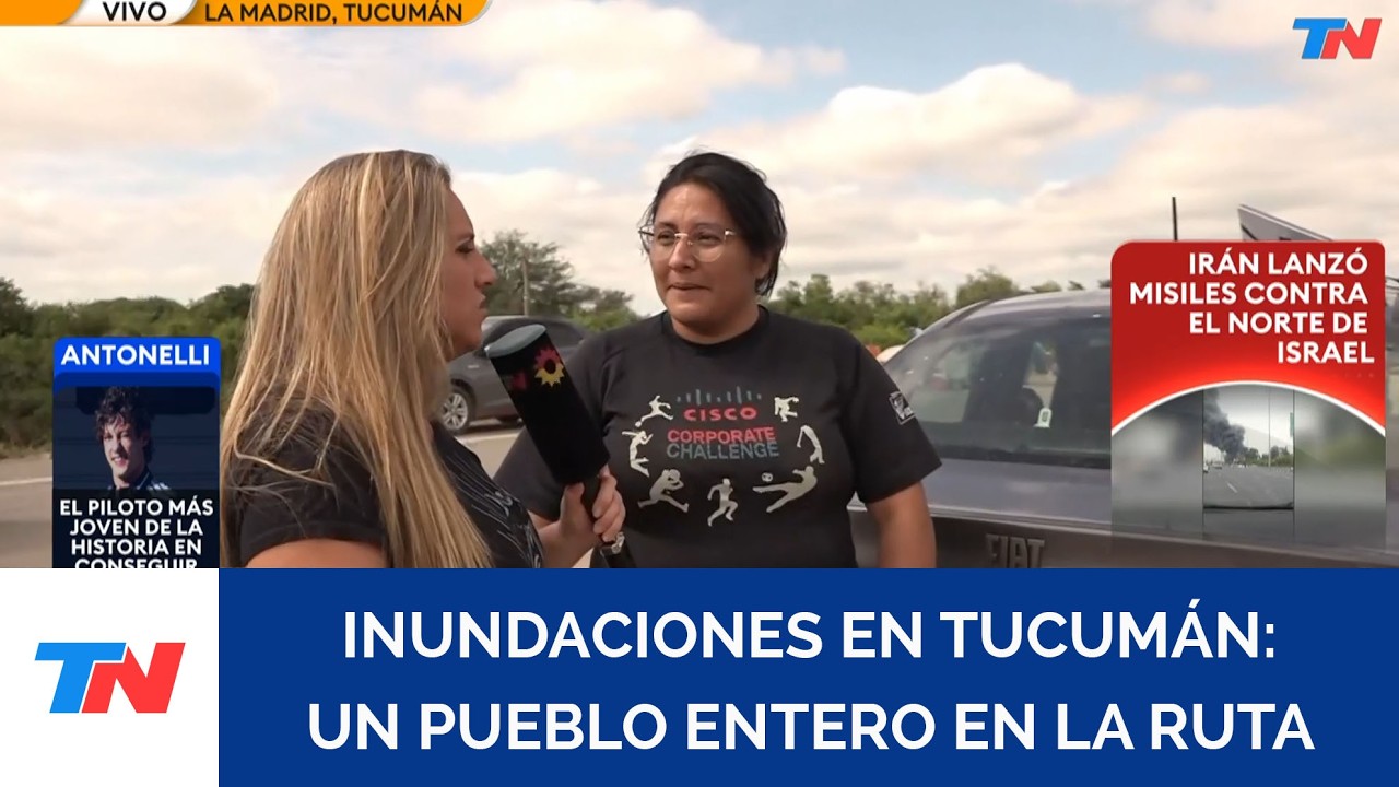 INUNDACIONES EN LA MADRID, TUCUMÁN: un pueblo entero viviendo en la ruta