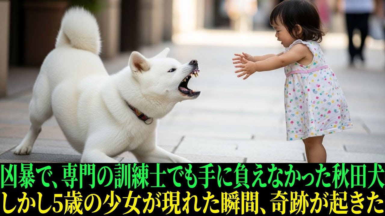 少女の登場によって、秋田犬は驚くほど大人しくなった｜秋田犬の物語｜感動の物語｜オーディオブック。