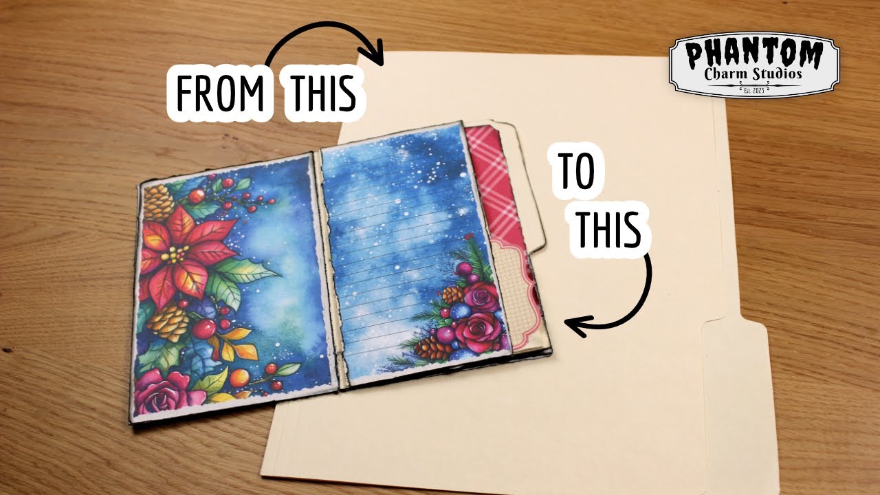 Junk Journal DIY | Turn a File Folder into a Journal, EASY Tutorial, Beginner Friendly
