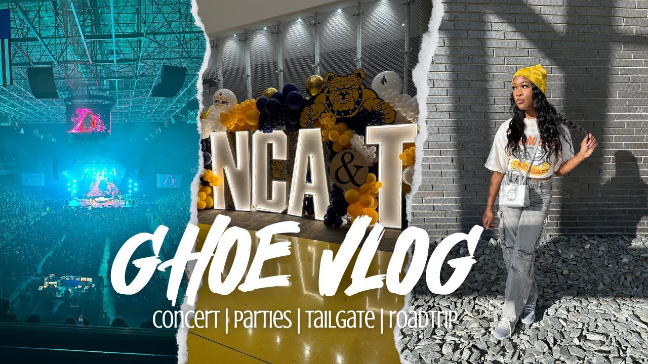 GHOE 2023 VLOG | NCAT HOMECOMING | ROADTRIP, CONCERT, TAILGATE | Ashanti Armani