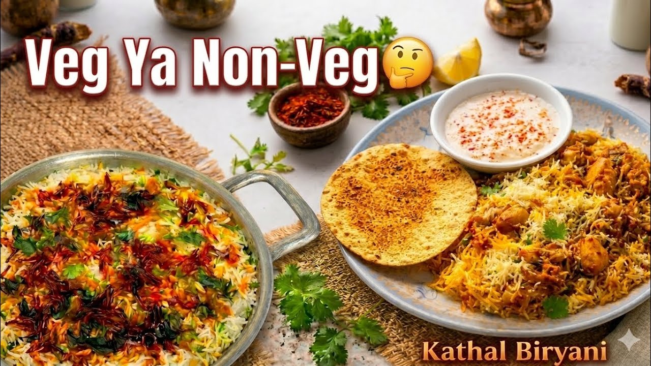 Veg Ya Non-Veg? 🤔 Kathal Biryani Recipe | Restaurant Style Easy Jackfruit Biryani #trending #food 