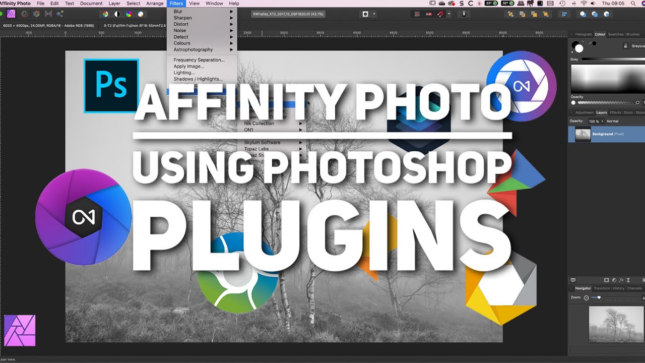 Как использовать плагины Photoshop с Affinity Photo