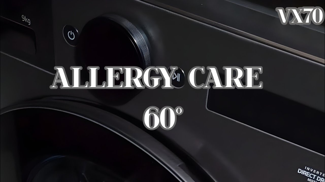 LG VX70 Washing Machine Allergy Care 60° 1400rpm  #asmr #laundry #washingmachine 