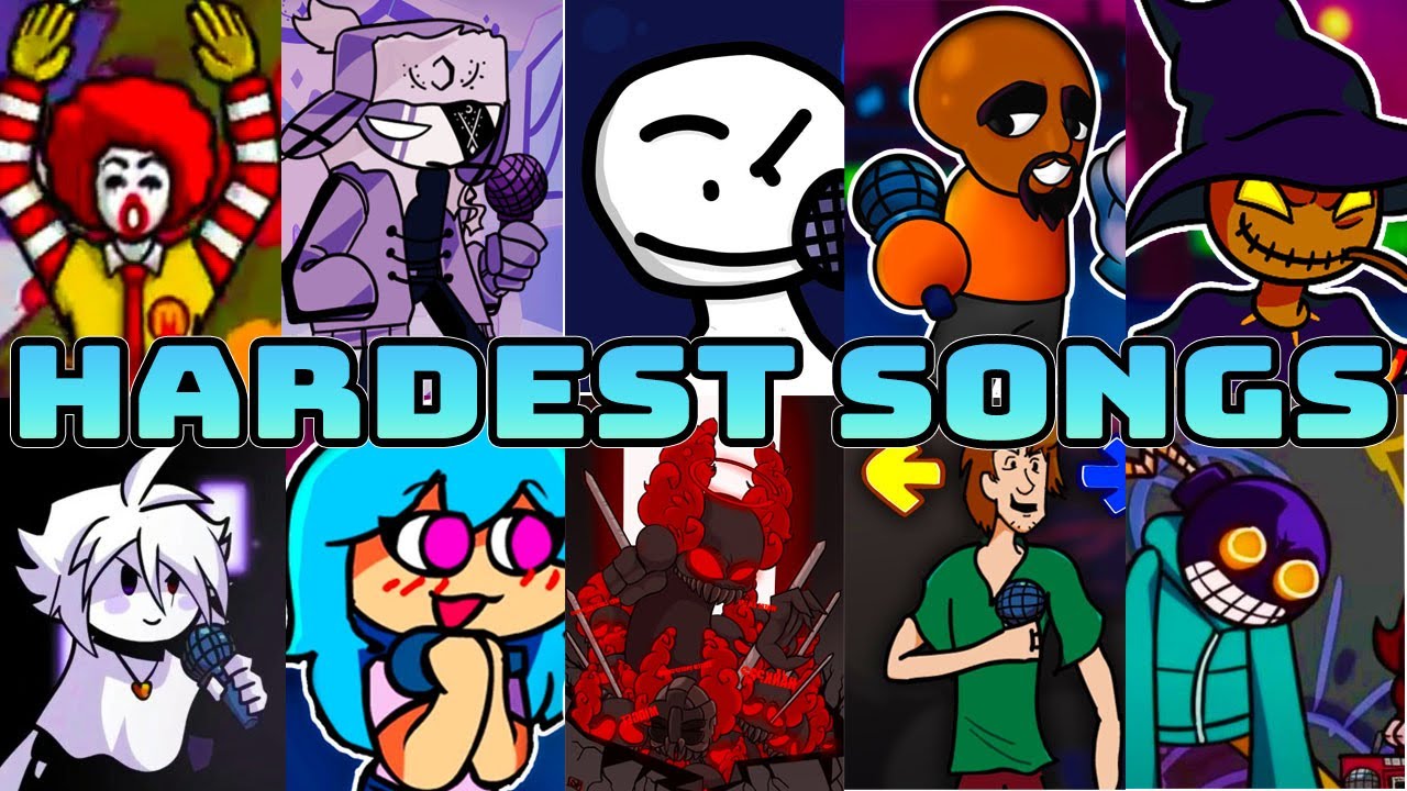 Top 10 Hardest fnf Songs Easiest to Hardest! (Music Compilation )