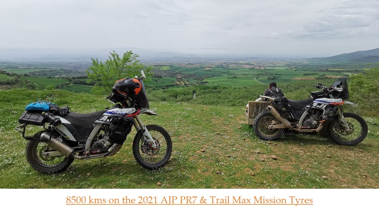 8500kms on the 2021 AJP PR7 & TrailMax Mission Tyres, so what about Pressures?