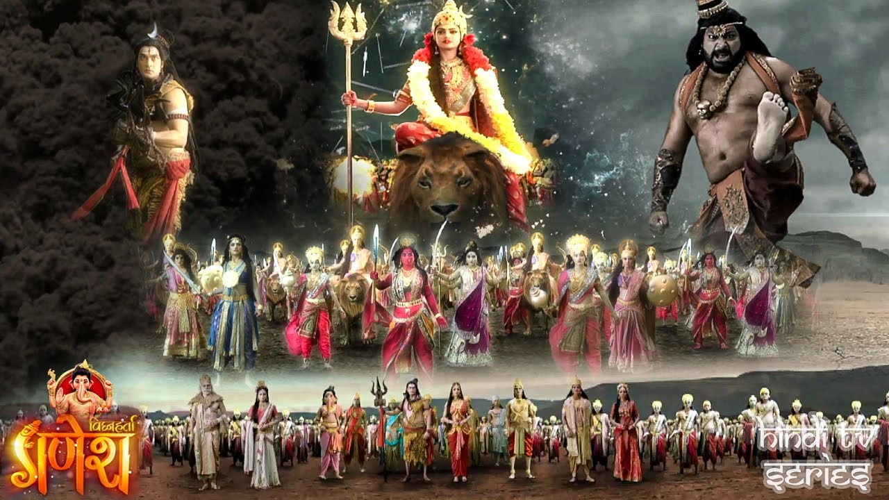 महाशक्ति के रौद्र रूपो को देखकर युद्ध भूमि छोड़कर भाग गया राक्षस...Vighnaharta Ganesh | Maha Episode