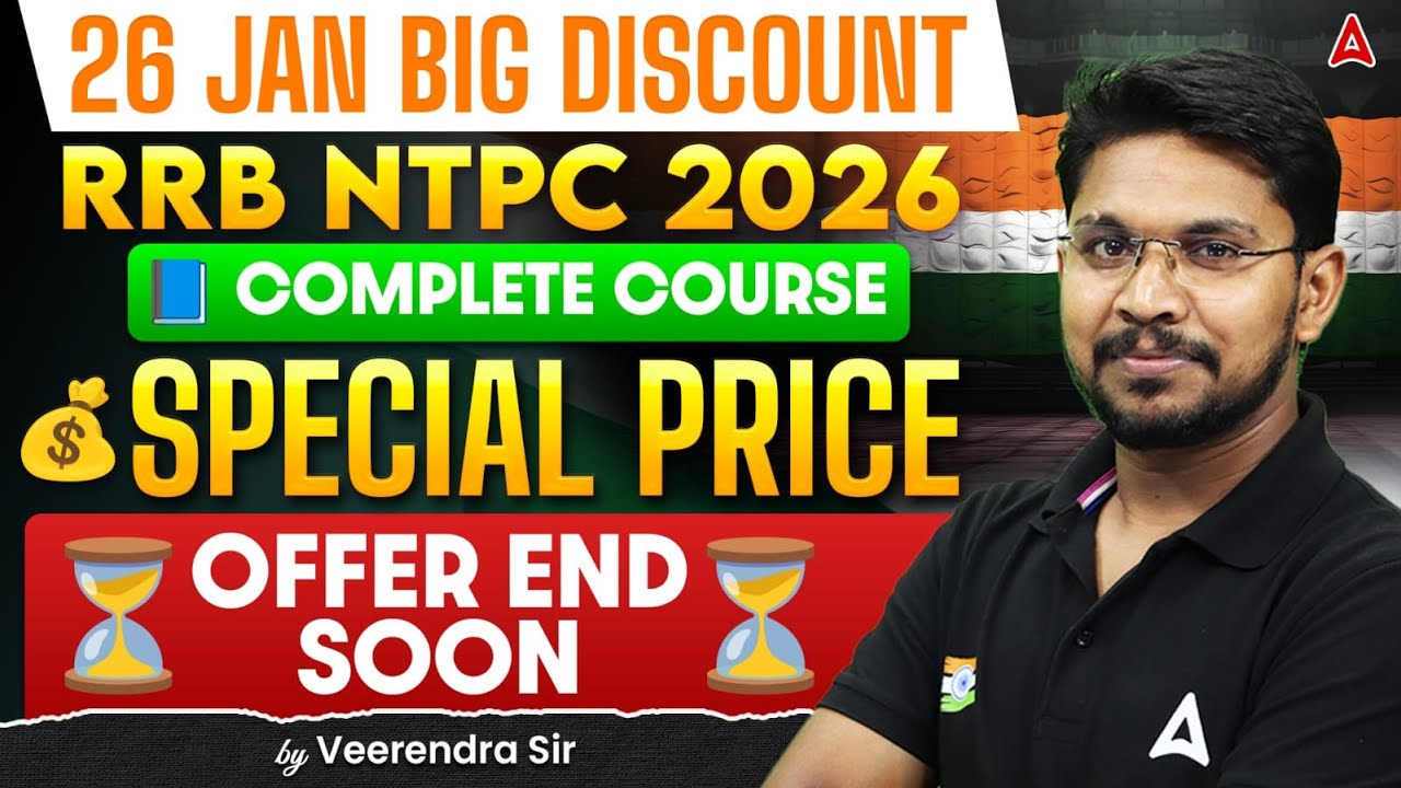 26 JAN BIG DISCOUNT RRB NTPC 2026 COMPLETE COURSE SPECIAL PRICE | by Veerendra Sir