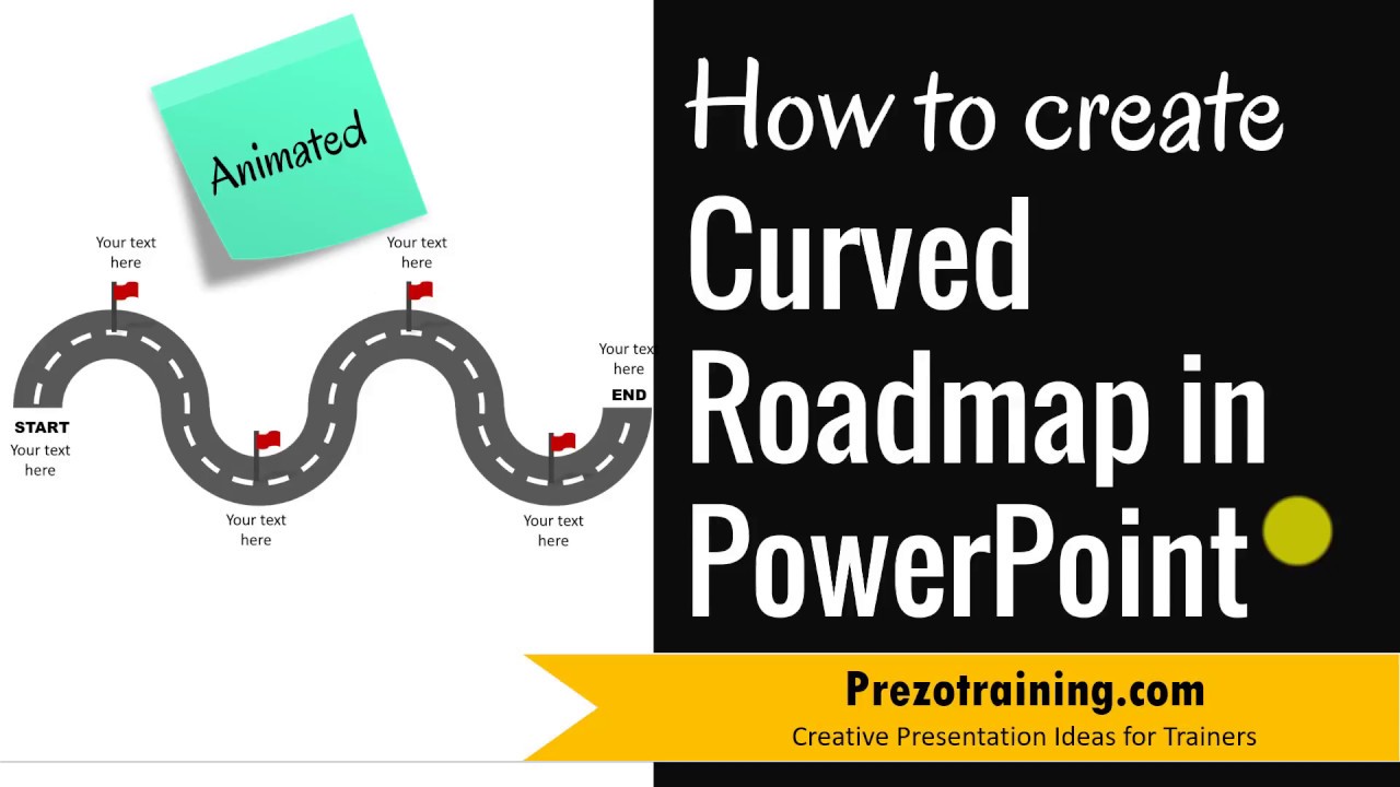 How to Create Curved Roadmap in PowerPoint (ANIMATED!)