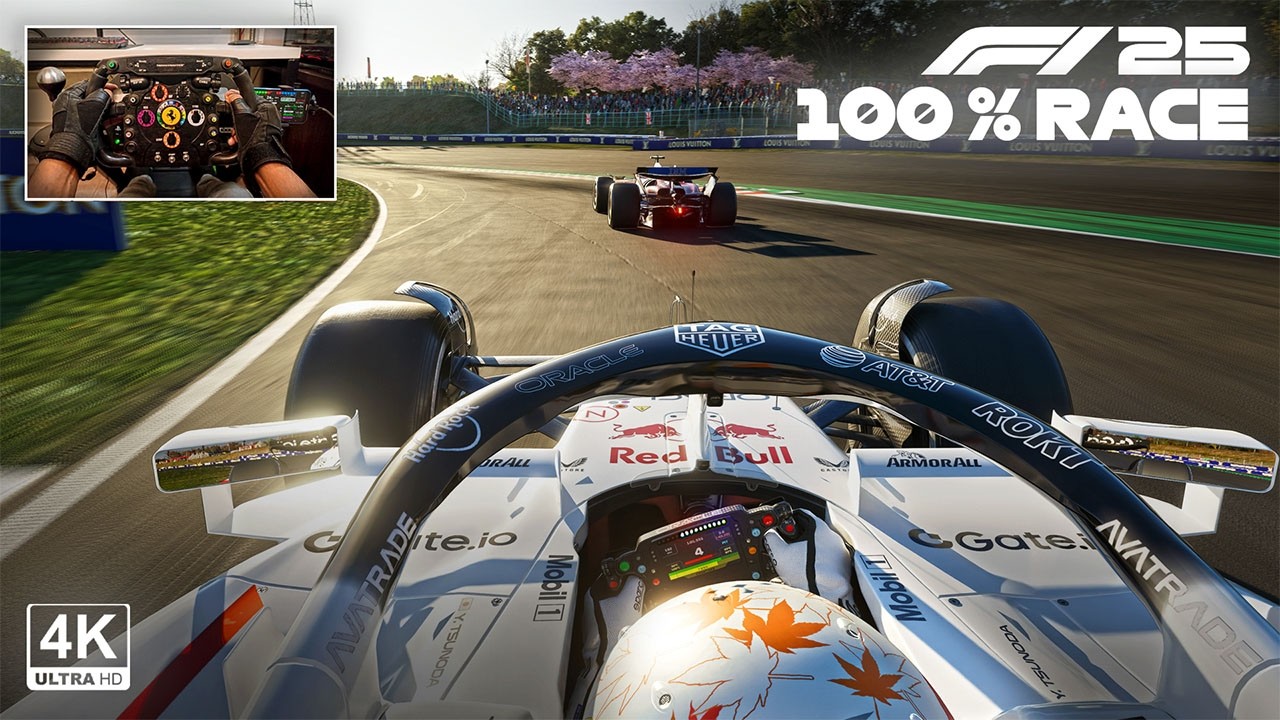 Yuki Tsunoda's Red Bull Racing RB21 - 2025 Japanese GP 100% Race F1 | 25 Steering Wheel Gameplay