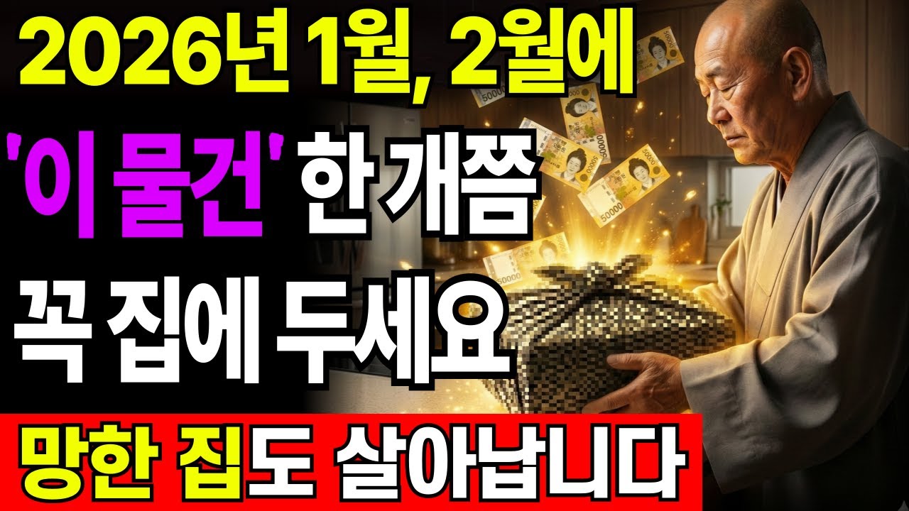 2026년 1월, 2월에는 '이 물건' 한 개는 반드시 집에 두세요! 망한 집도 살려냅니다ㅣ병오년 풍수 재물운 금전운