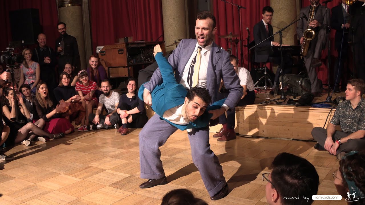 Andreas & Gio 2019 ✪ Prague Xmas Swing : Lindy Hop Impro ★ Shirt Tail Stompers PSX