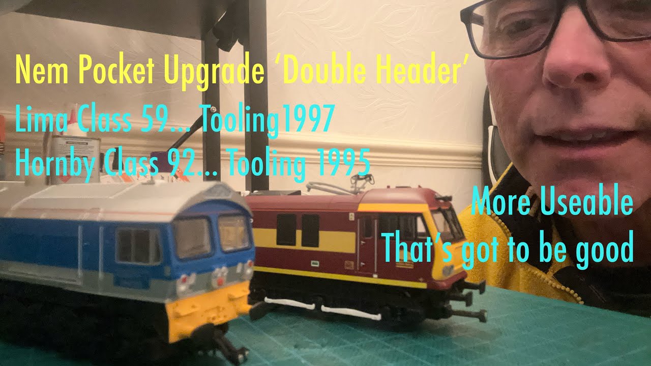 4 February 2024… Nem Pocket Upgrade. Lima 59 (1997) + Hornby 92 ((1995) … Old couplings gone